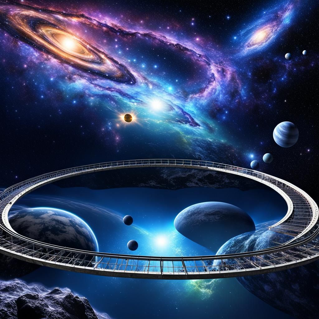 Fractal Bridge Across Galaxy Nebulae