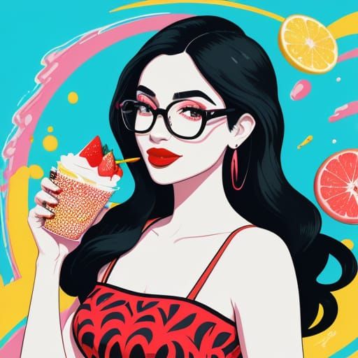Vibrant Geladinhos Illustration with Summer Vibes