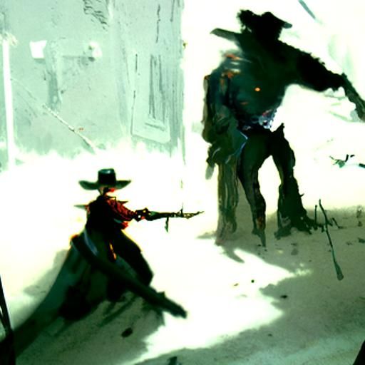 Cowboy Gunfight at High Noon, Sinister Style
