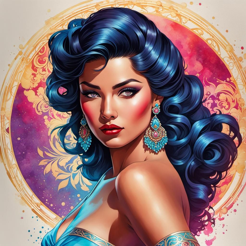 Hispanic woman portrait