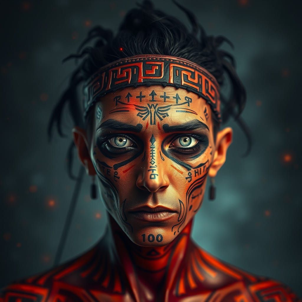 Ancient Hieroglyphic Death Masks