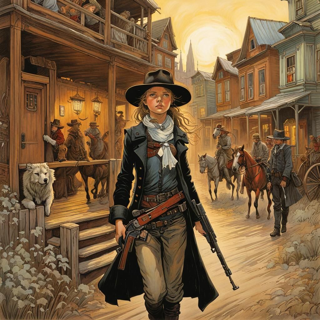 Gunslinger Girl in Wild West Village