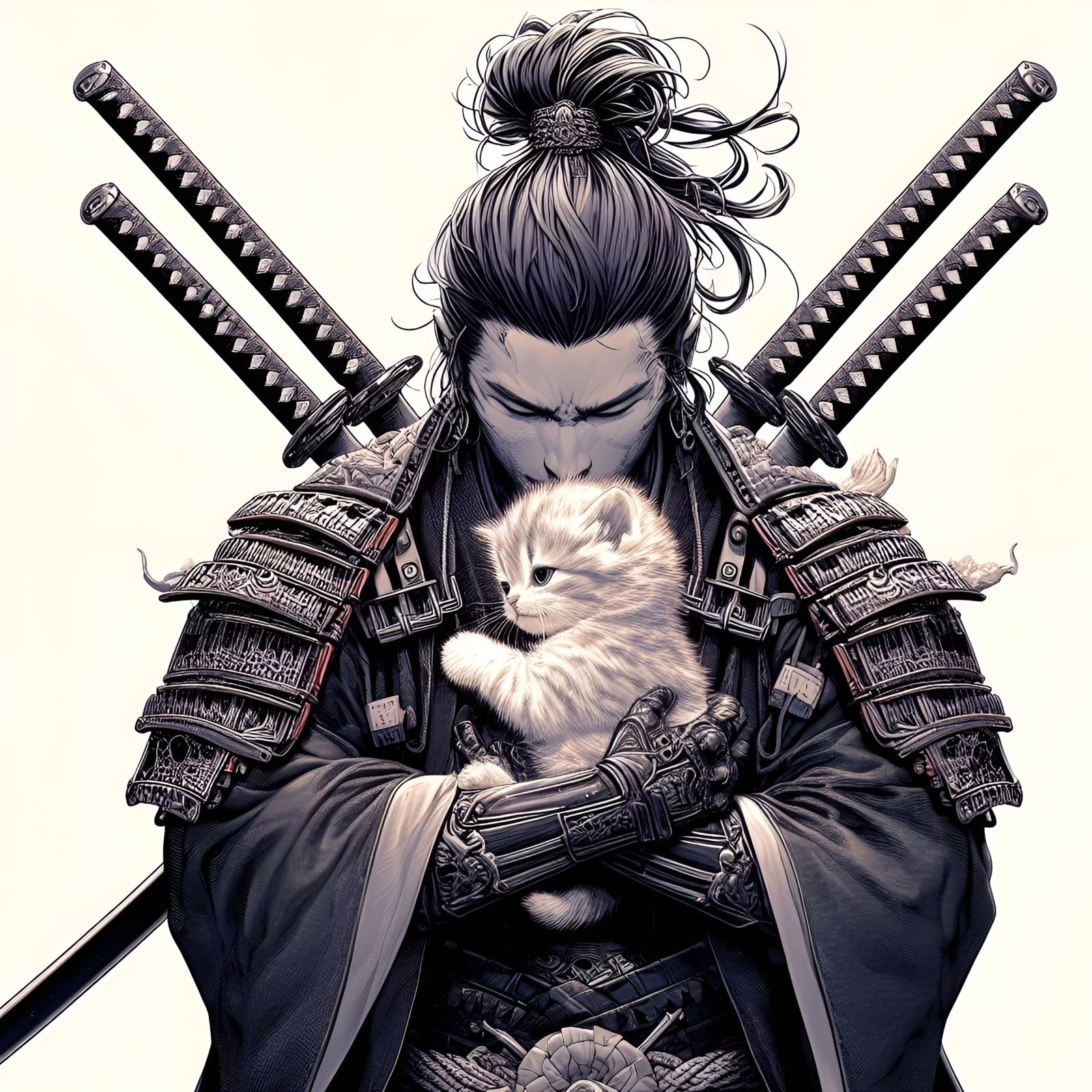 Samourai & the cute kitten, a real old story