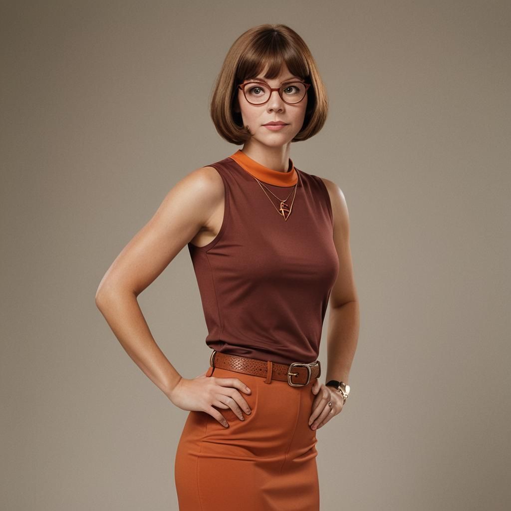 Photorealistic Portrait of Velma from Scooby-Doo