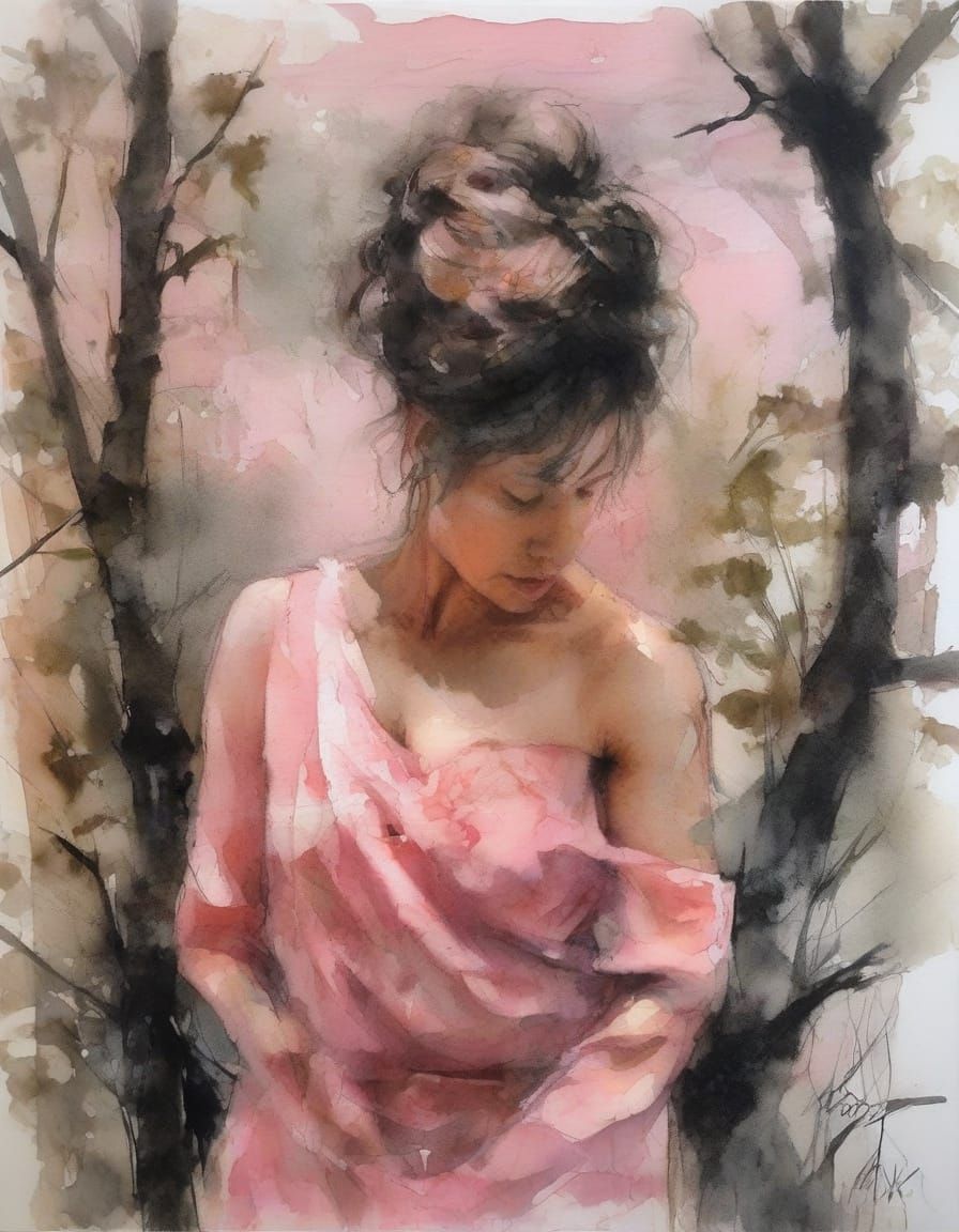 Mysterious Female Form Emerge from the Shadows