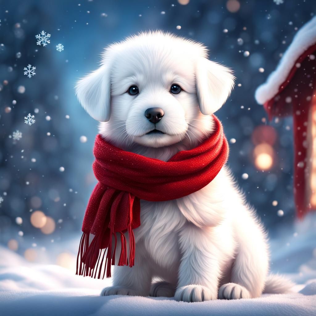 Puppy in the Snow