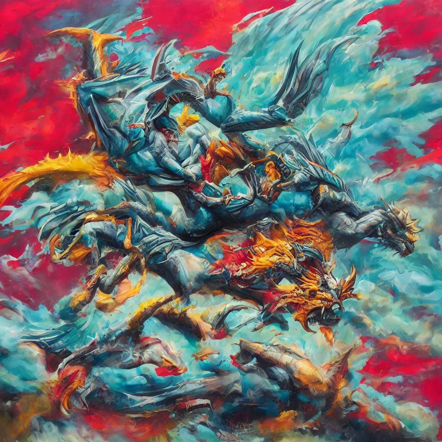 Pinup Model Rides Dragon in Hyperrealistic Graffiti Art