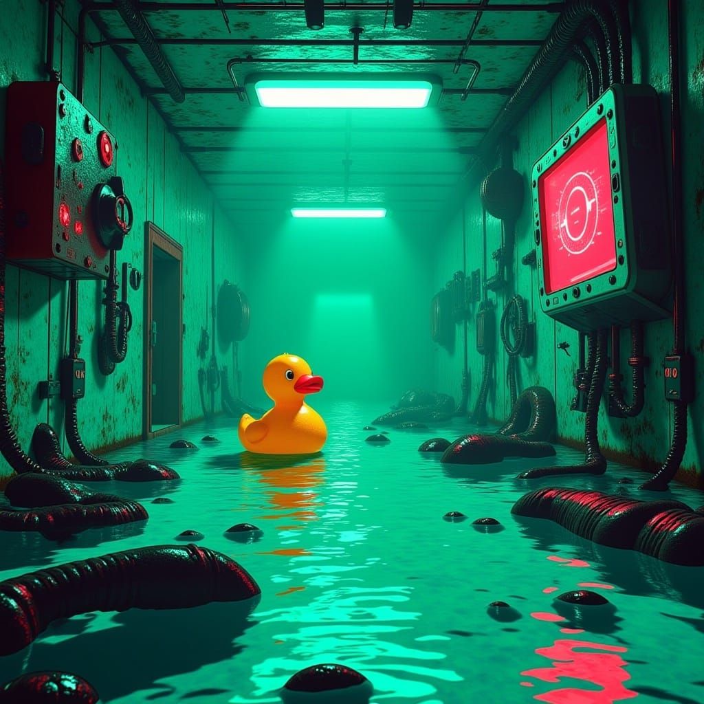 Underwater Research Center: Retro Game Rubber Duck