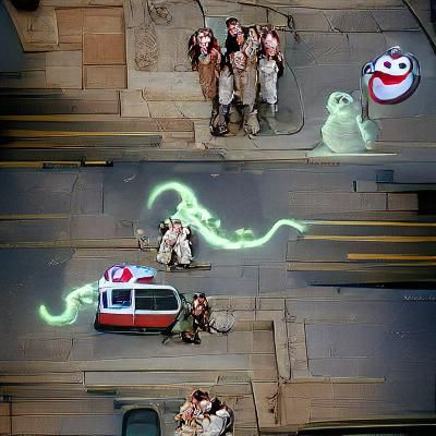 Iconic Ghostbusters Logo on Black Background