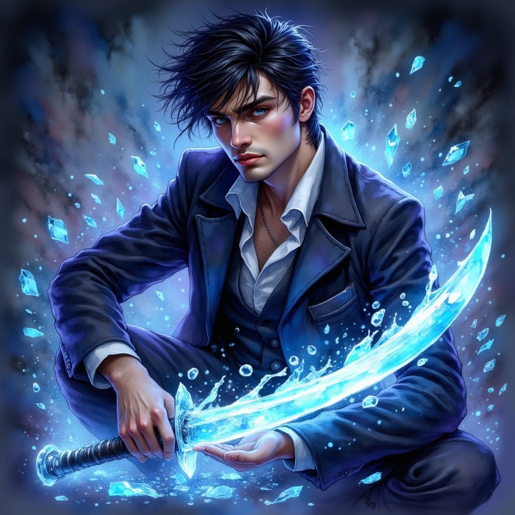 Ice Mage Katana in Candyland Art Style