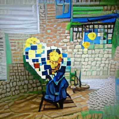 Pixel Art Mashup: Van Gogh Meets Picasso