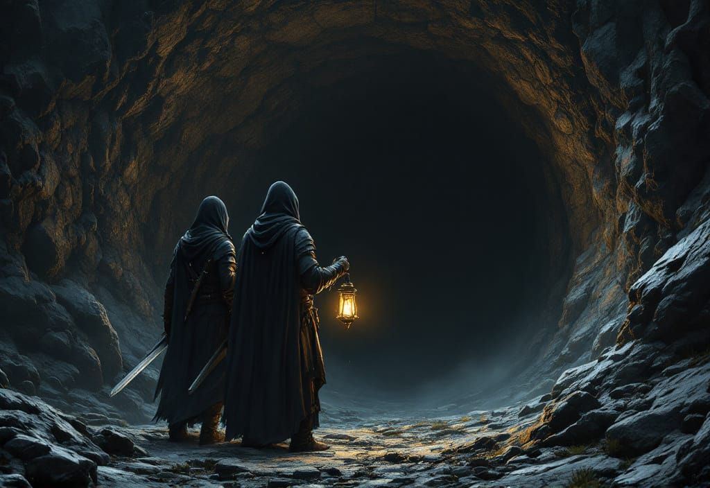 Guarding the Tunnel Entrance in Grim Style