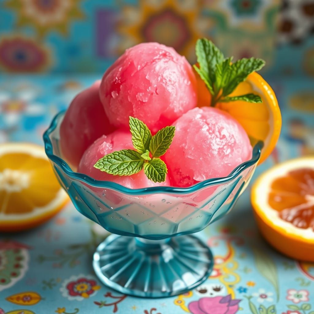 Vibrant Sherbet in Whimsical Glassware