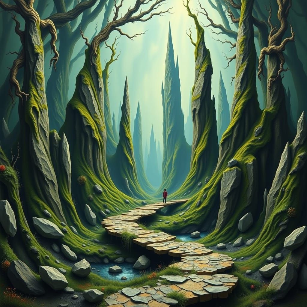 Ethereal Journey Through Crystal Towers in a Whimsical Heavy...