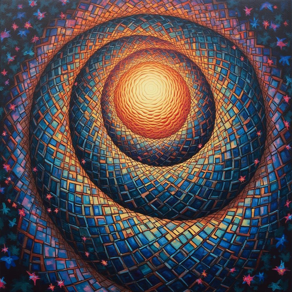 Escher-Inspired Vortex Portal Ascension