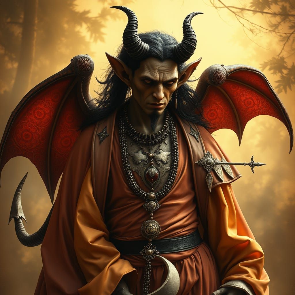 Renaissance Devil in Botticelli Style