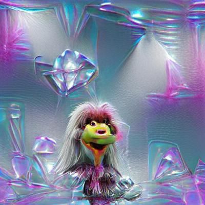 Crystal Muppet AI Art