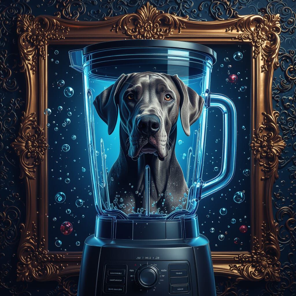 Hyperrealistic Great Dane in Blender, Fantastical Details