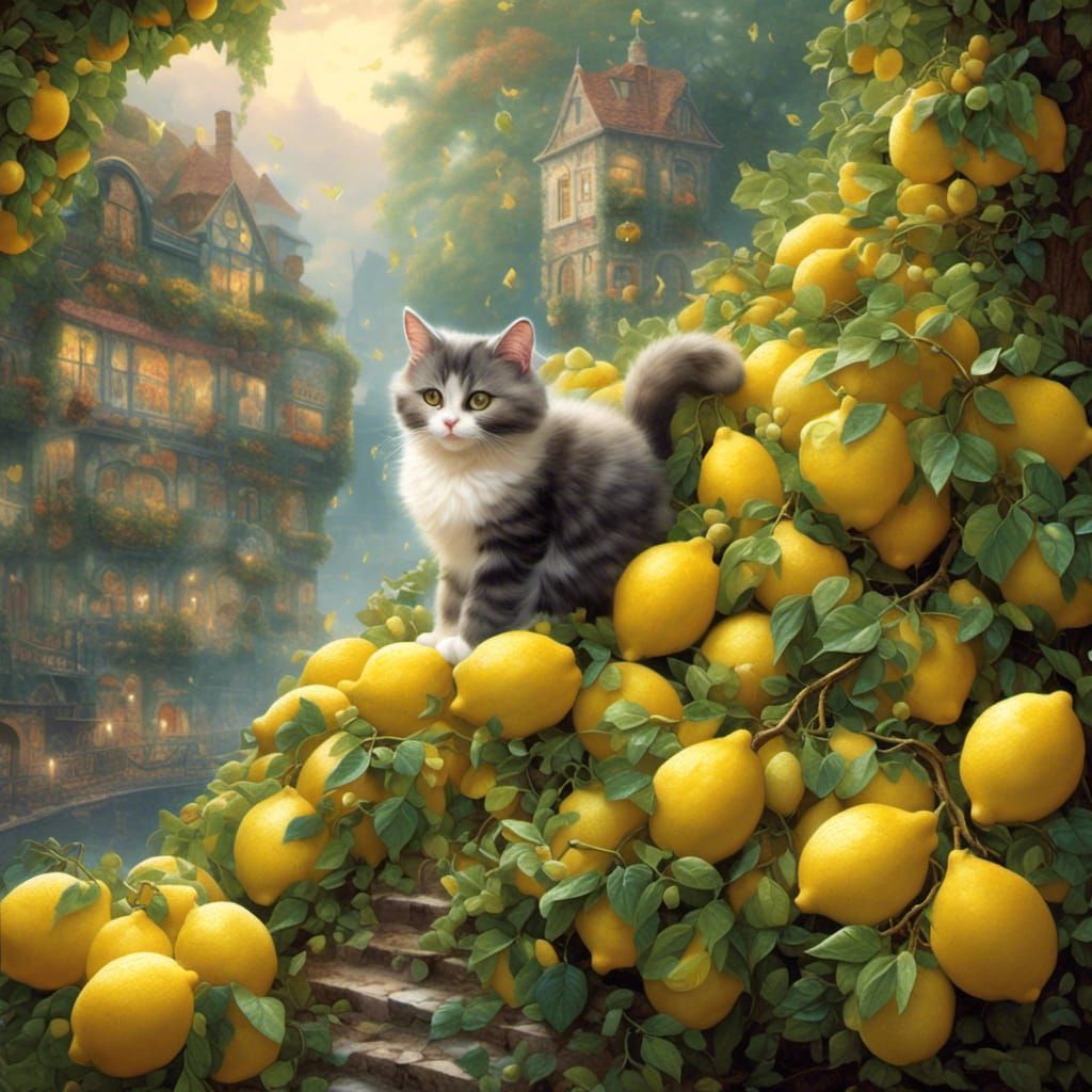 Lemon Cat: A Hyperrealistic Fantasy Sculpture