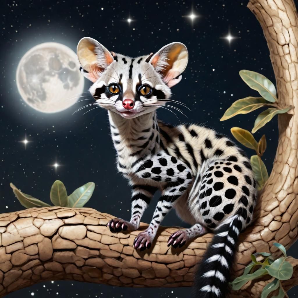 Genet in Starlight on Branch
