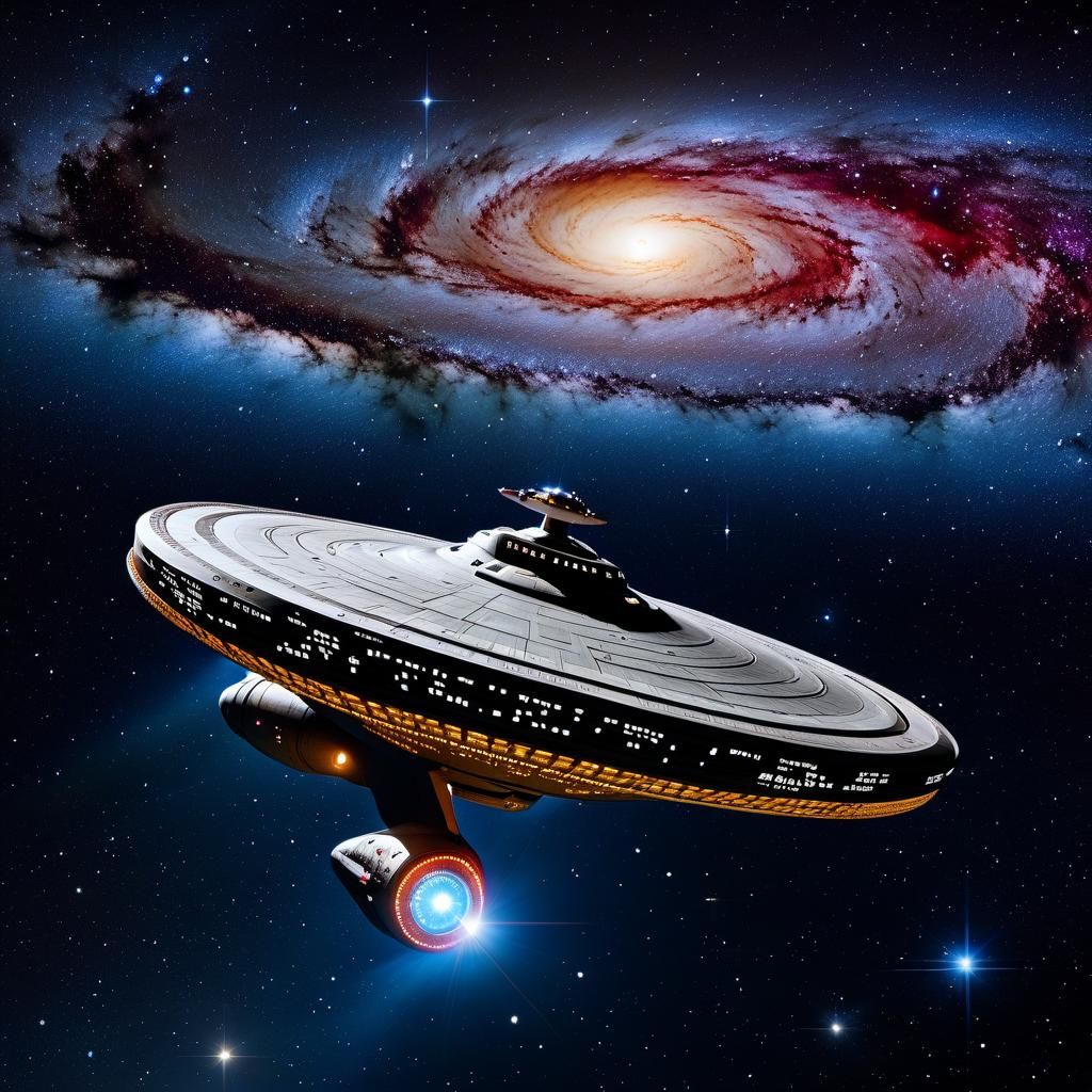 "USS Enterprise" at Andromeda Galaxy