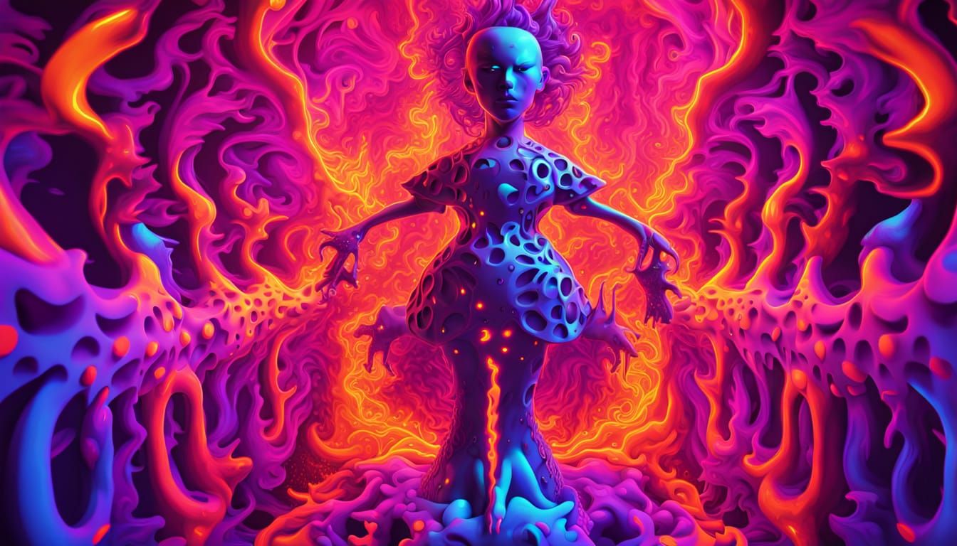 3D anthropomorphic  vast irregular fractal imaginary negativ...