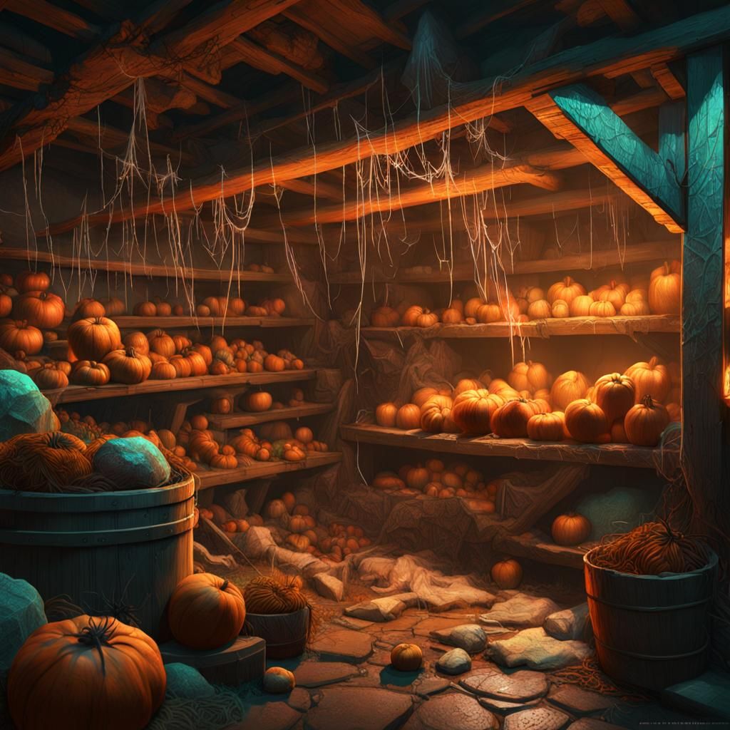 Spiderweb Infested Root Cellar Concept Art