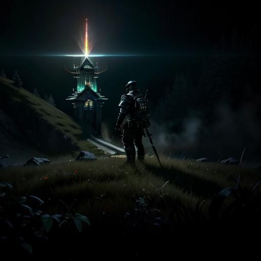 Stargate Commander Cinematic Film Still in 3D Style