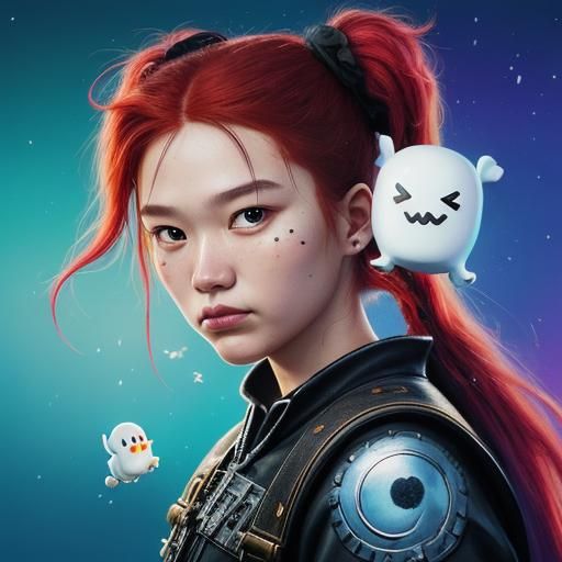 Hyperrealistic Pippi Longstocking Concept Art