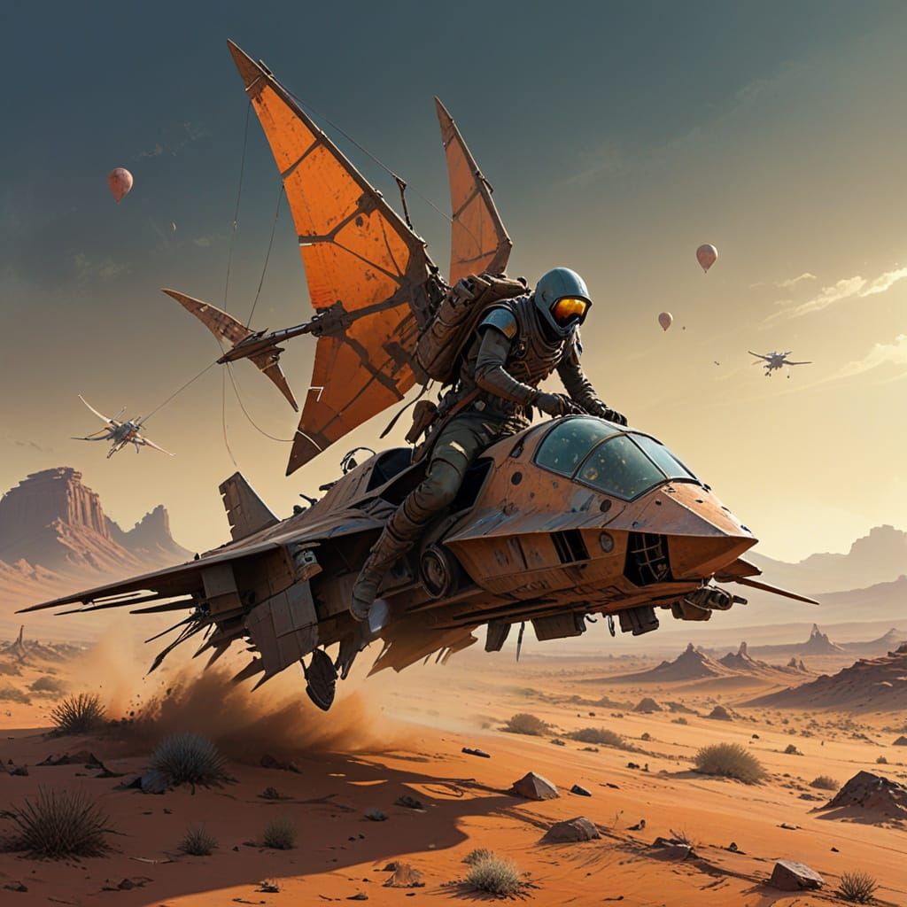 Desert War Fairies on Patched Gliders