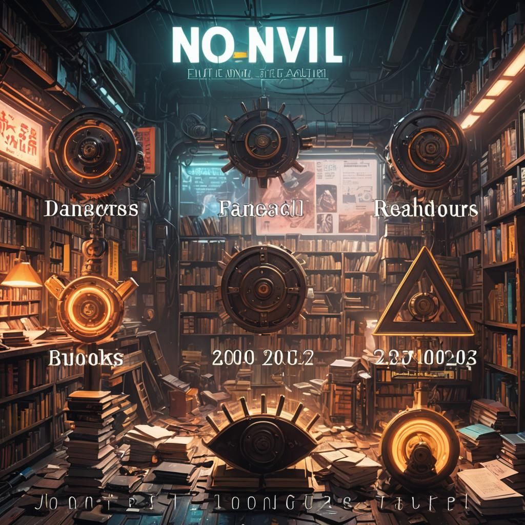 Dangerous Books: Manga Art in Cyberpunk Style