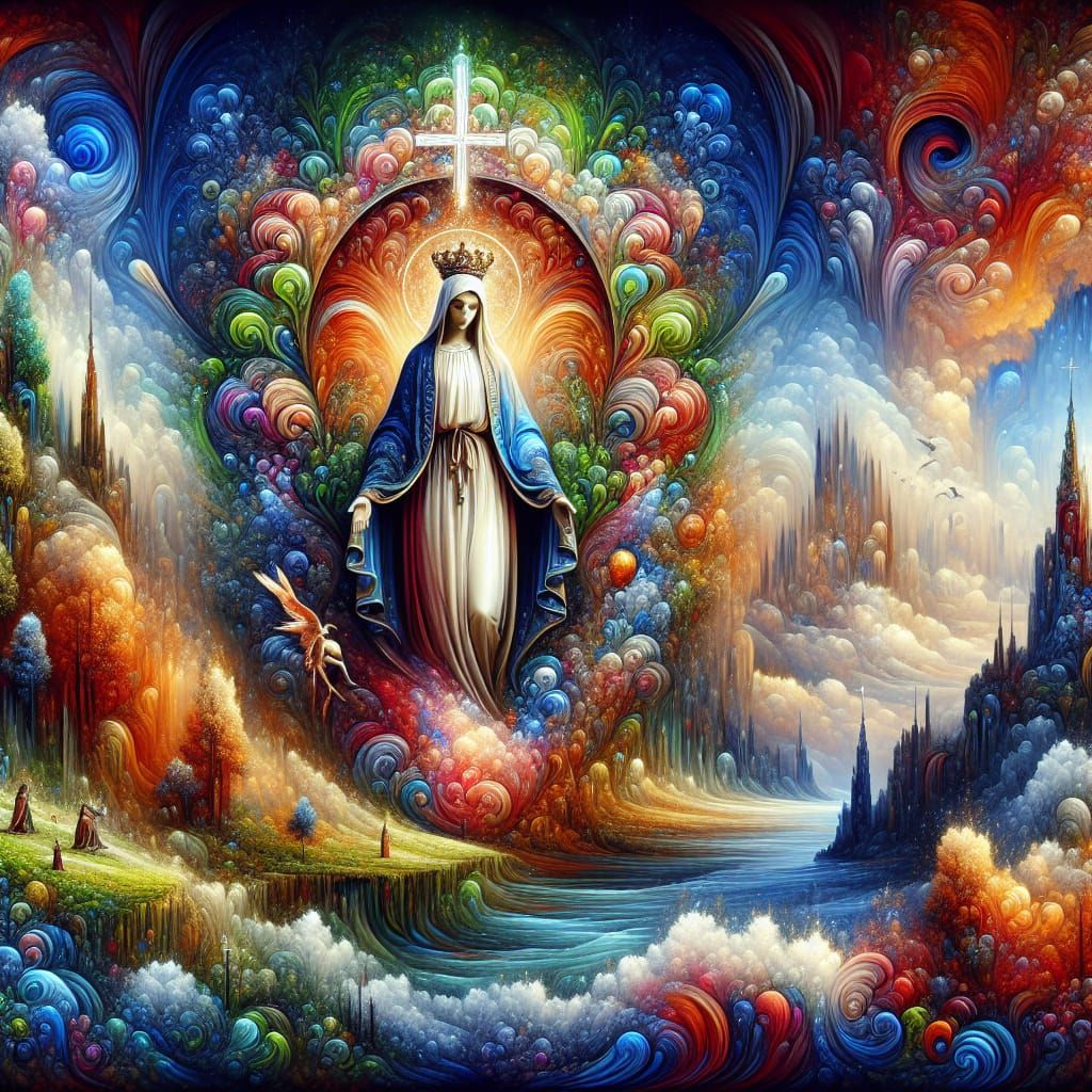 Holy Mary as Our Lady: Matte Painting