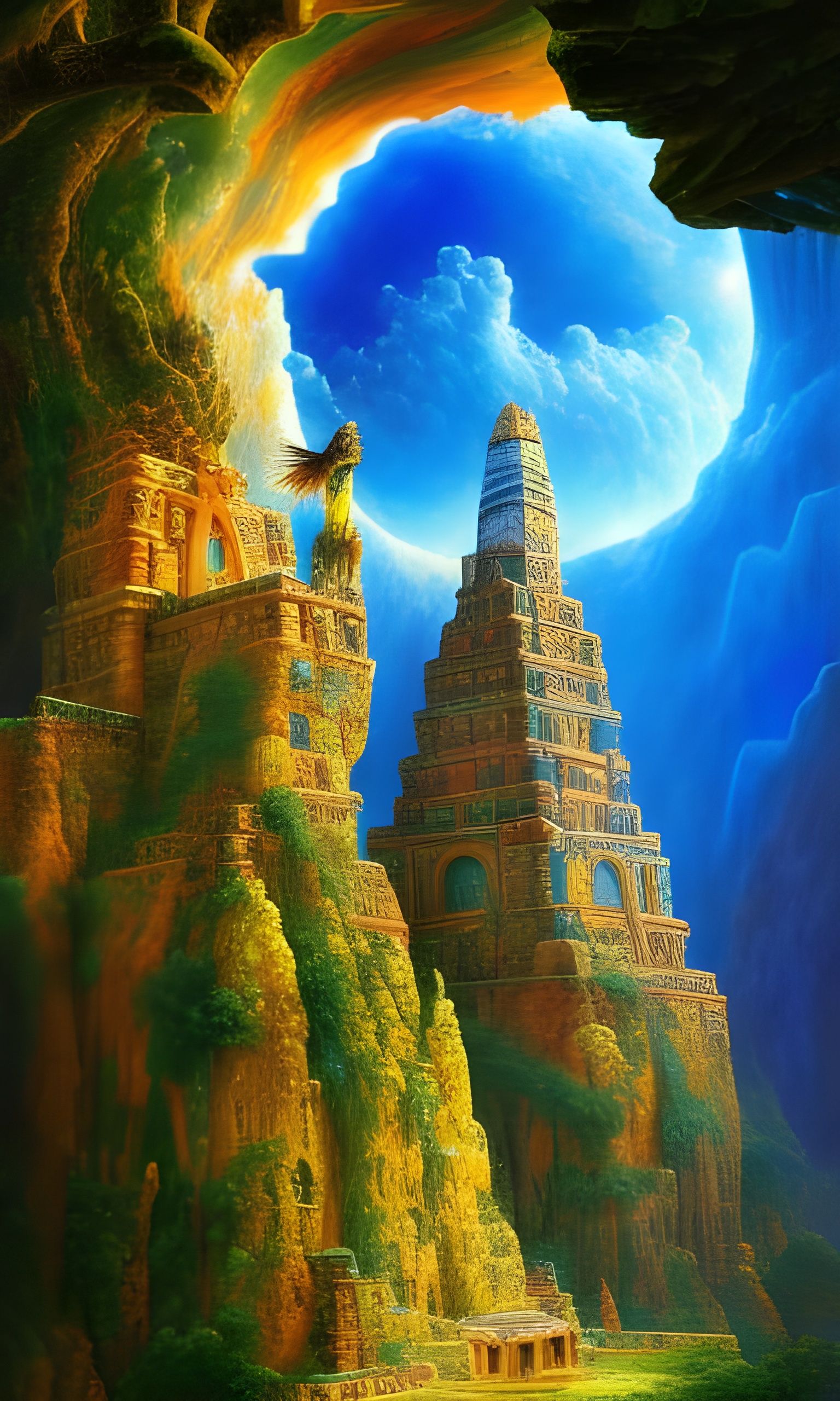 Unstable Tower: Fantasy Art in Mixed Styles