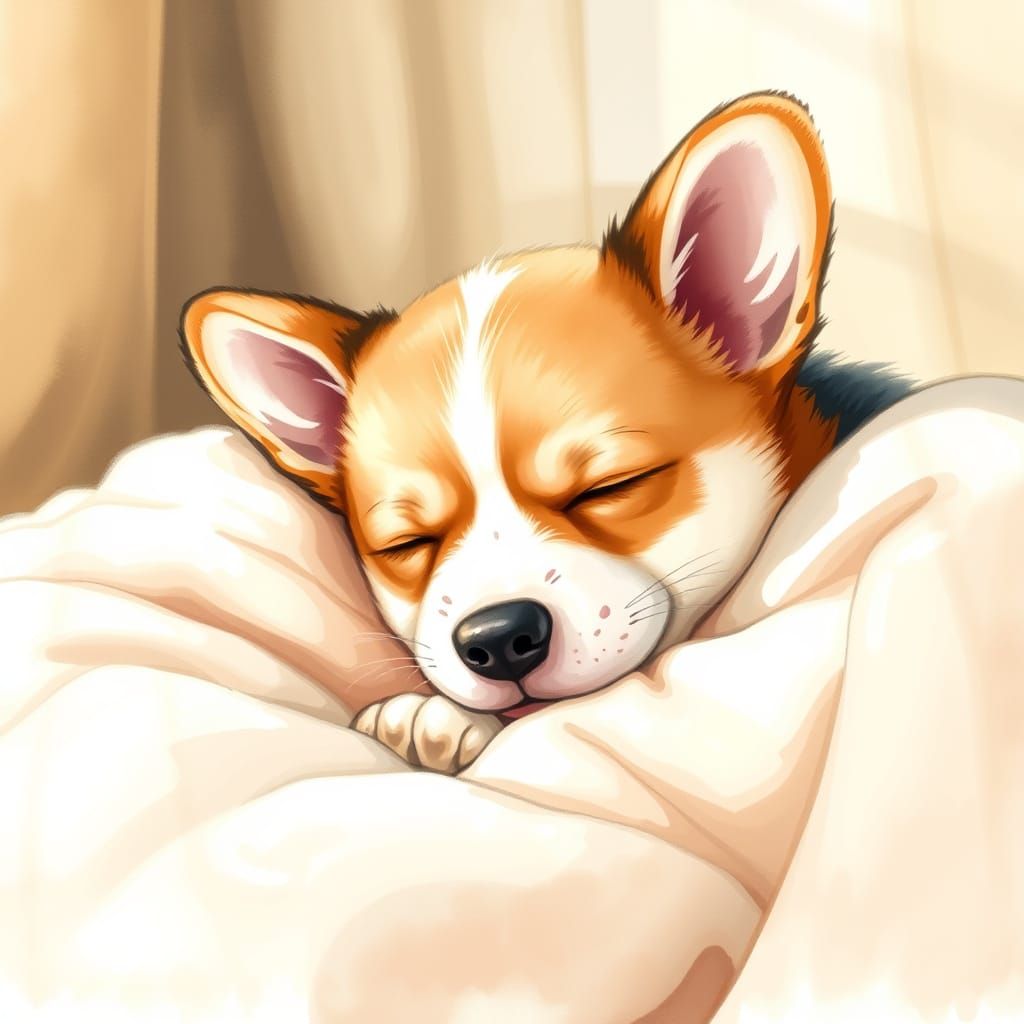 Sleeping Corgi