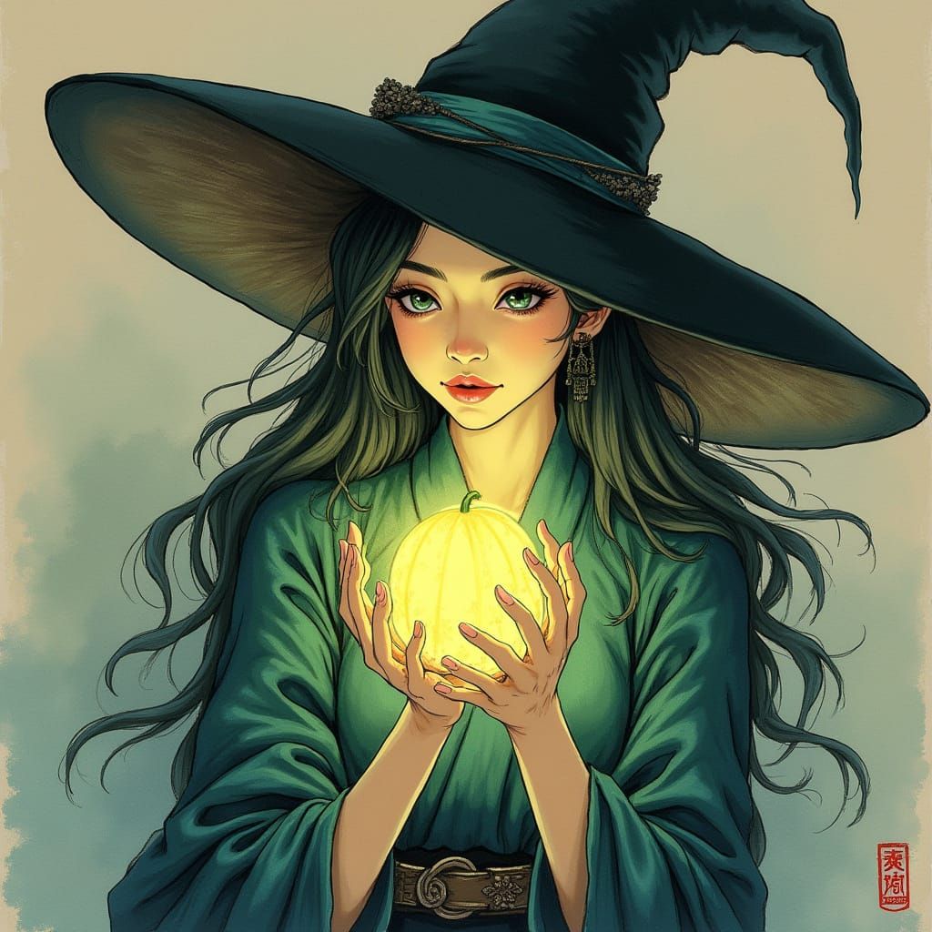 Magical snowball pumpkin