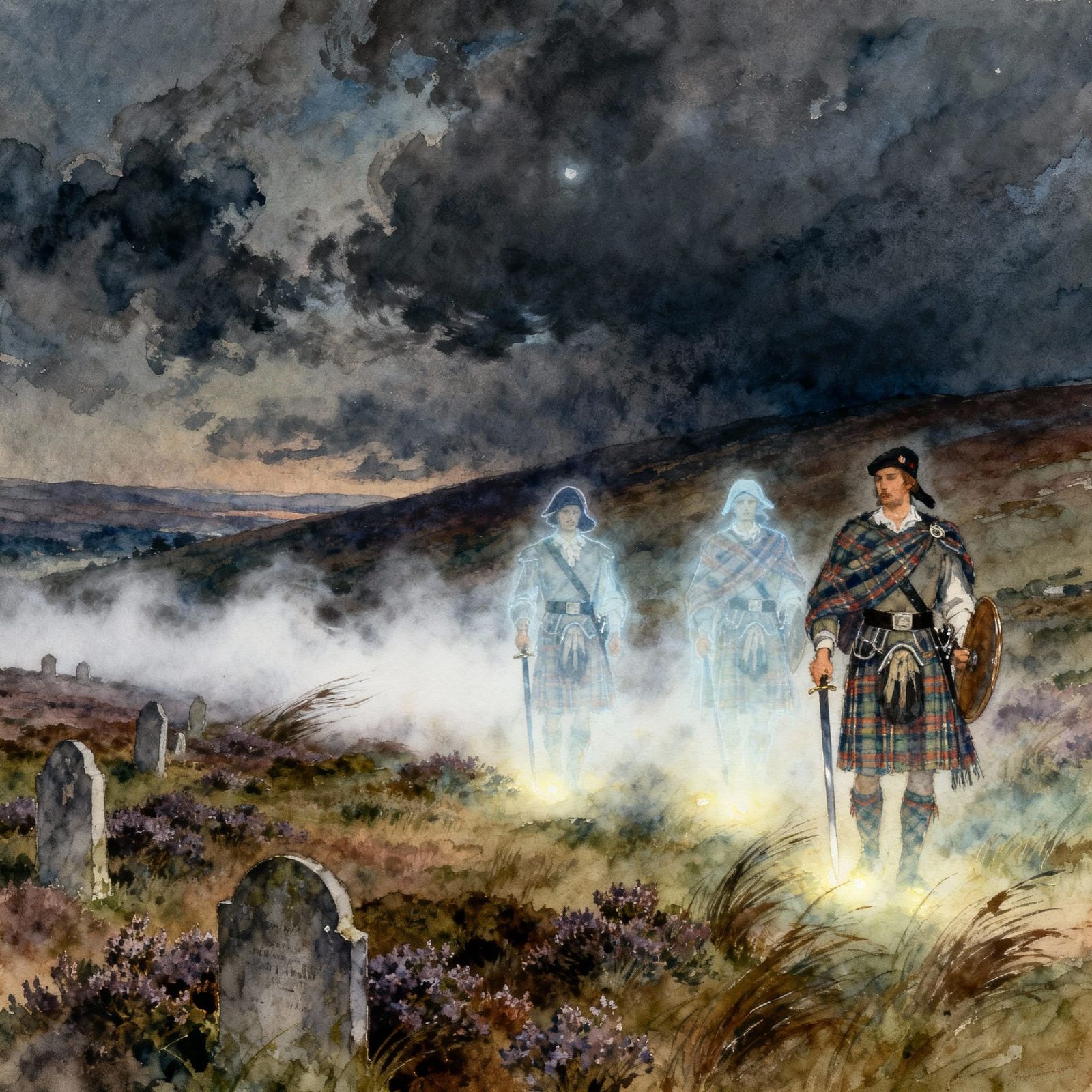 Ghostly Highland Warriors Haunt Culloden Moor