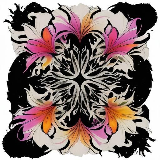 Colorful Calla Lilies in Surreal Illustration