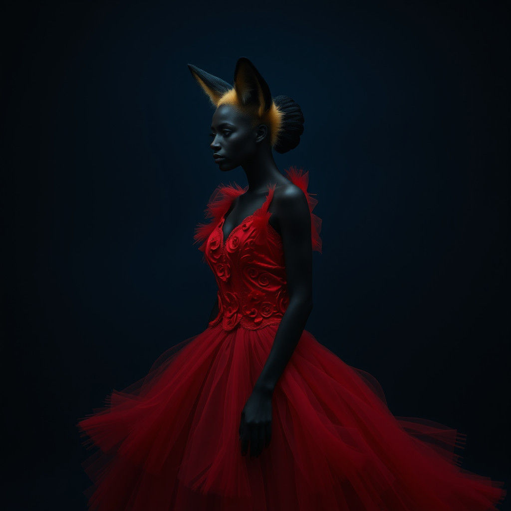 Fox Dress: Cinematic Klimt-Inspired Portrait