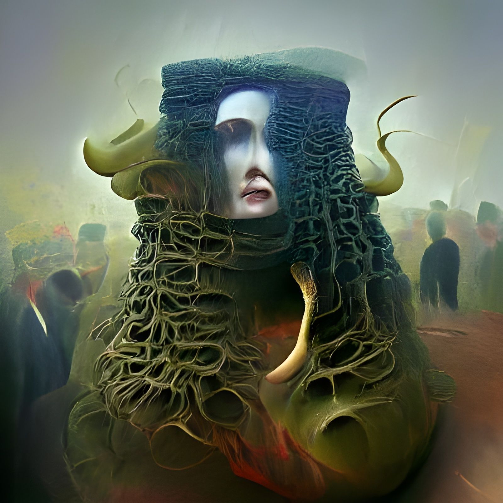 Goth Medusa in Modern Digital Art Style