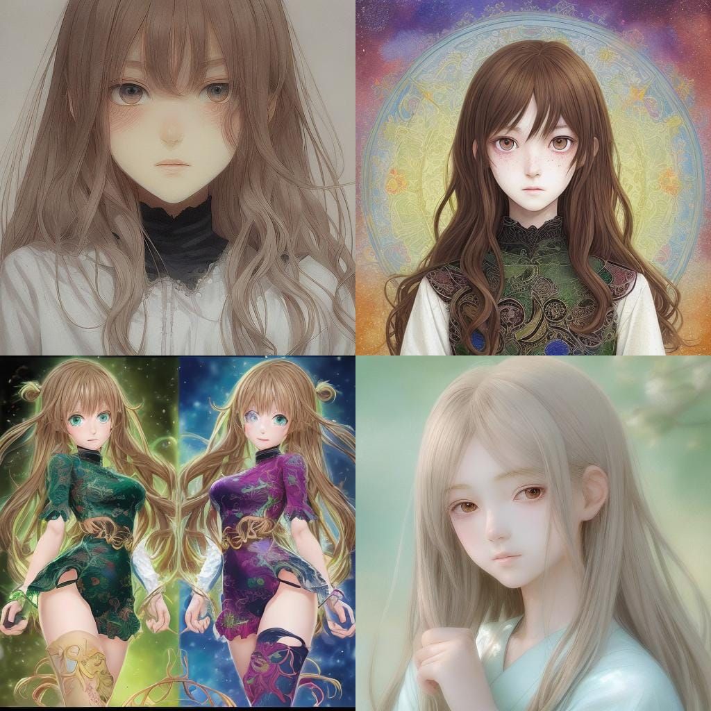 Anime Style Portrait of a 17-Year-Old Girl