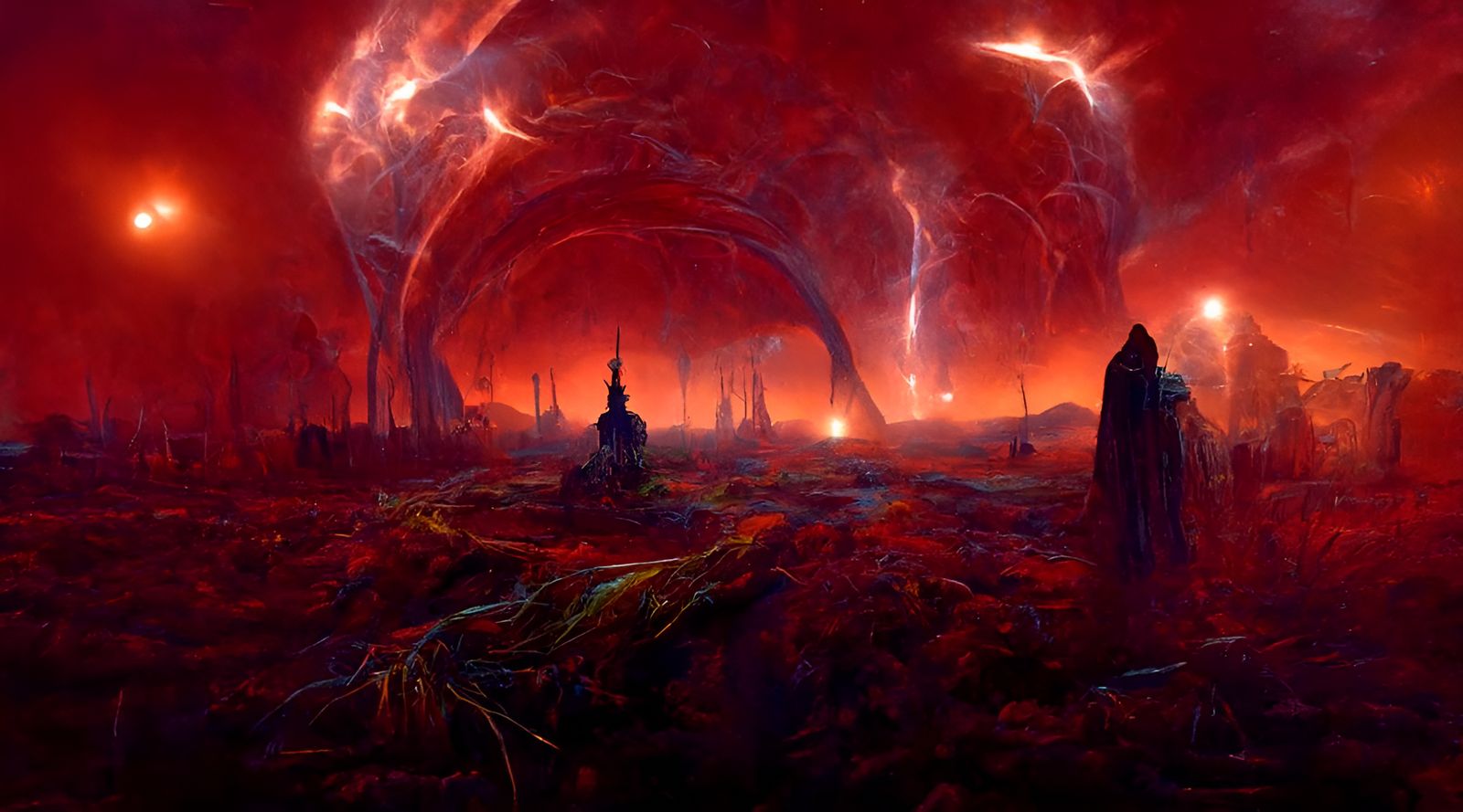 Sci-Fi Apocalypse on Alien World: Digital Illustration