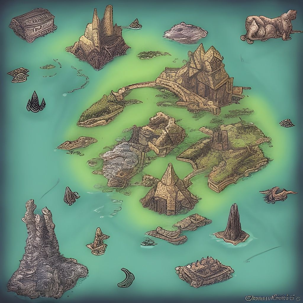Detailed Fantasy Map by Maxime Lecourtois