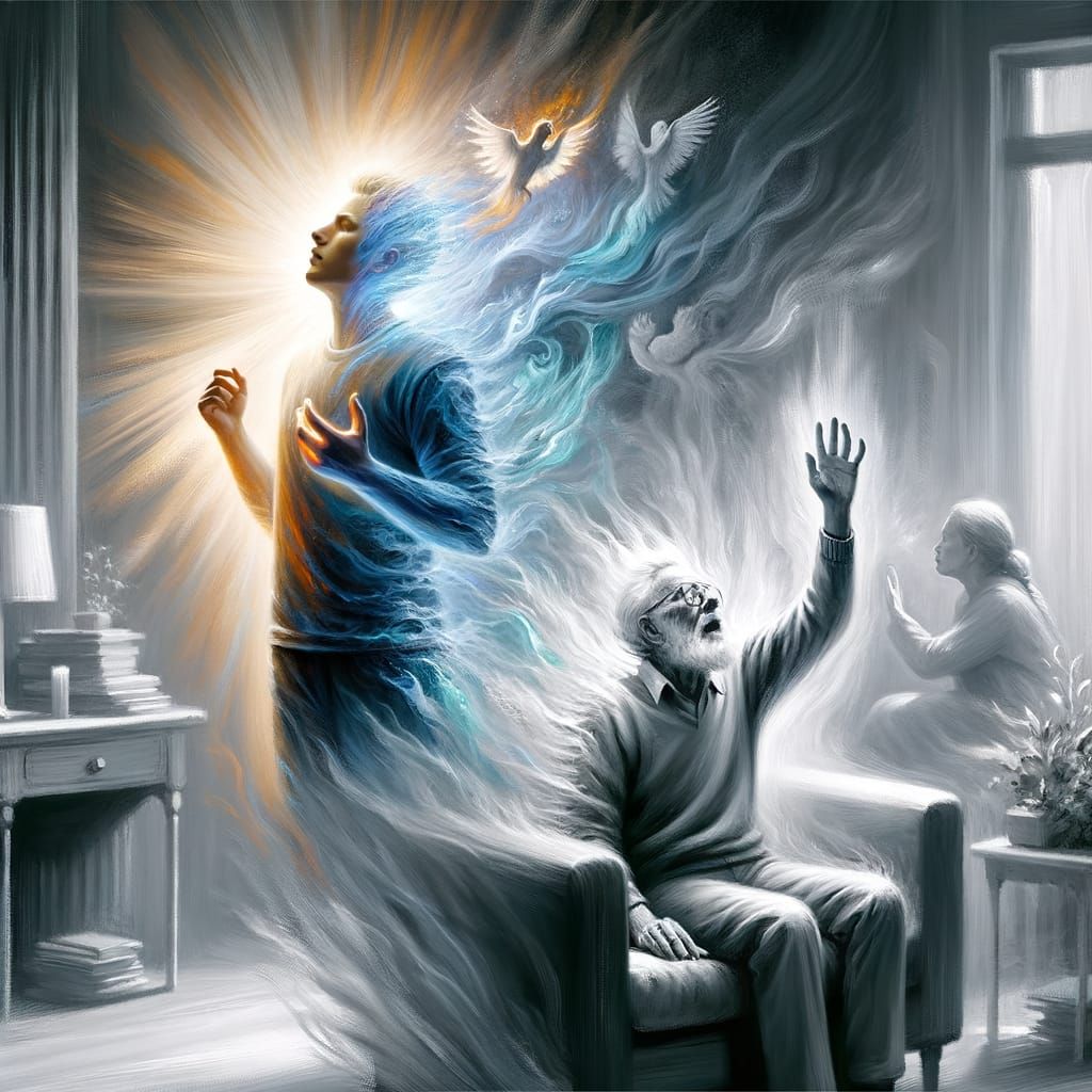 Out-of-Body Experience Captured with Translucent Layers