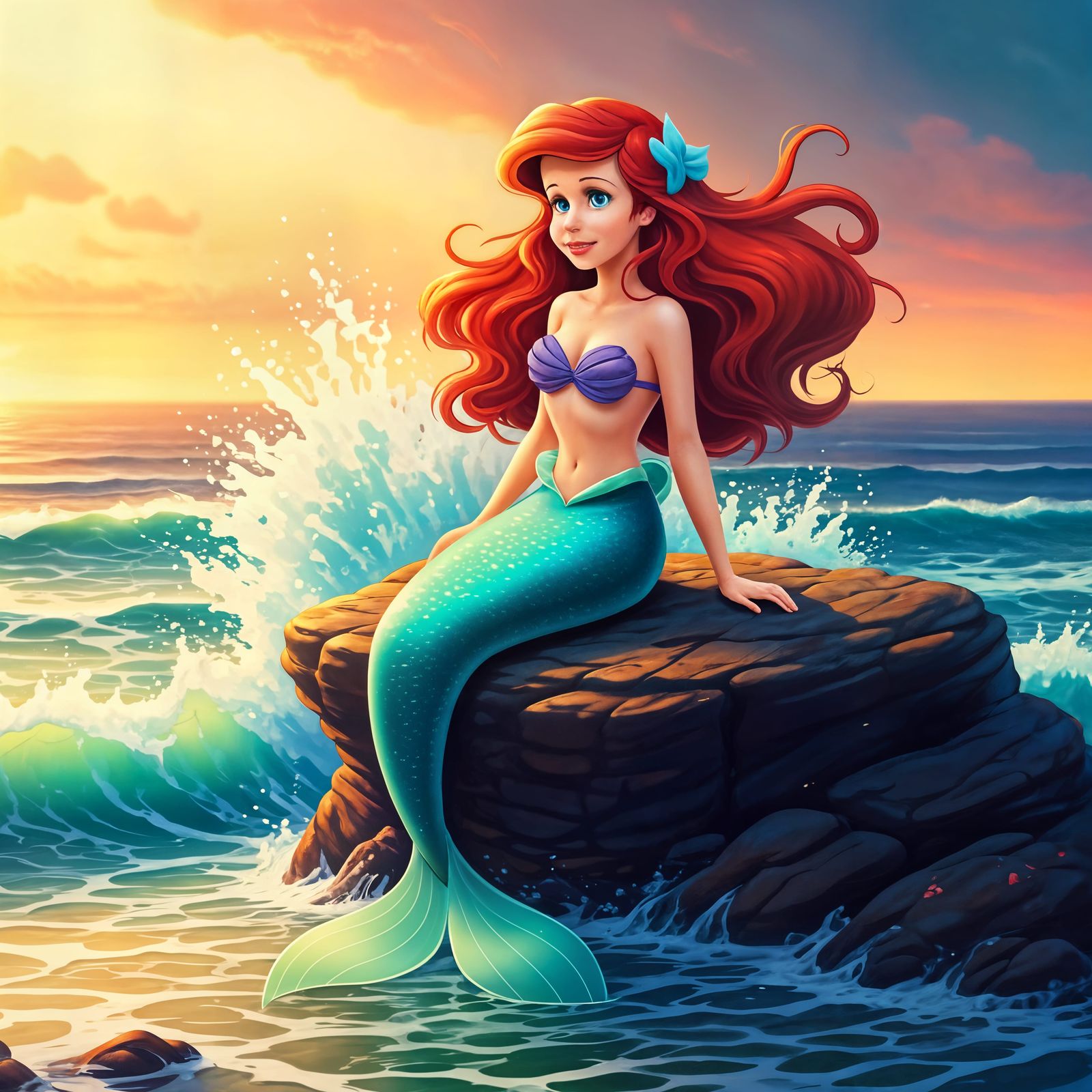 Enchanted Mermaid at Sunset Coast