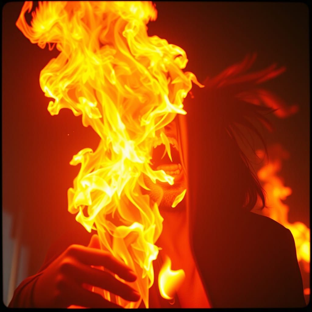 Vampire Ablaze: A Cinematic Horror Scene