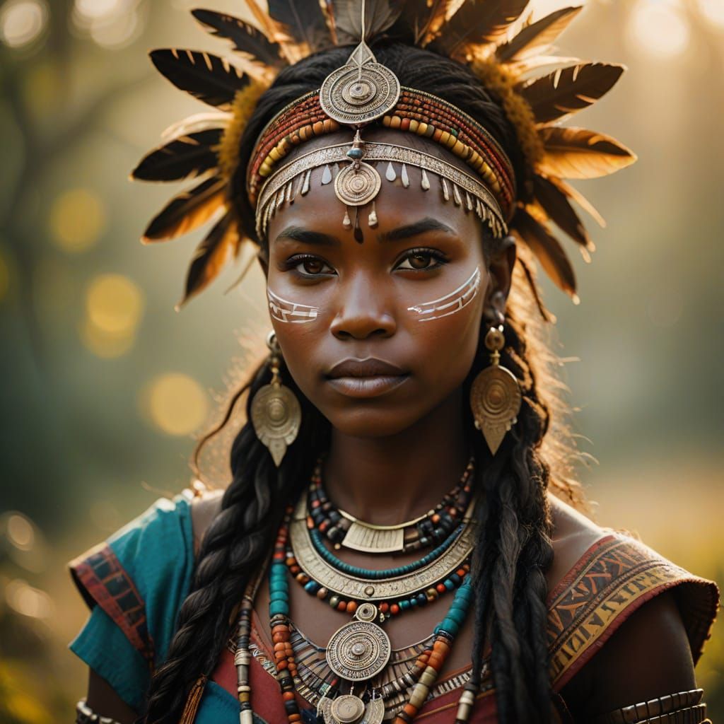 Stunning Tribal Princess of Ethiopia in Golden Light