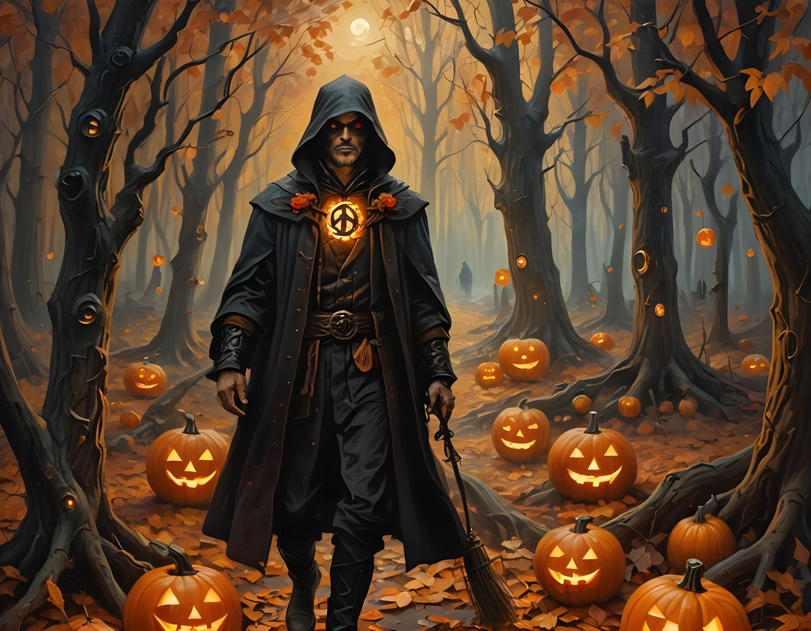 Samhain Festival as Oil Painting
