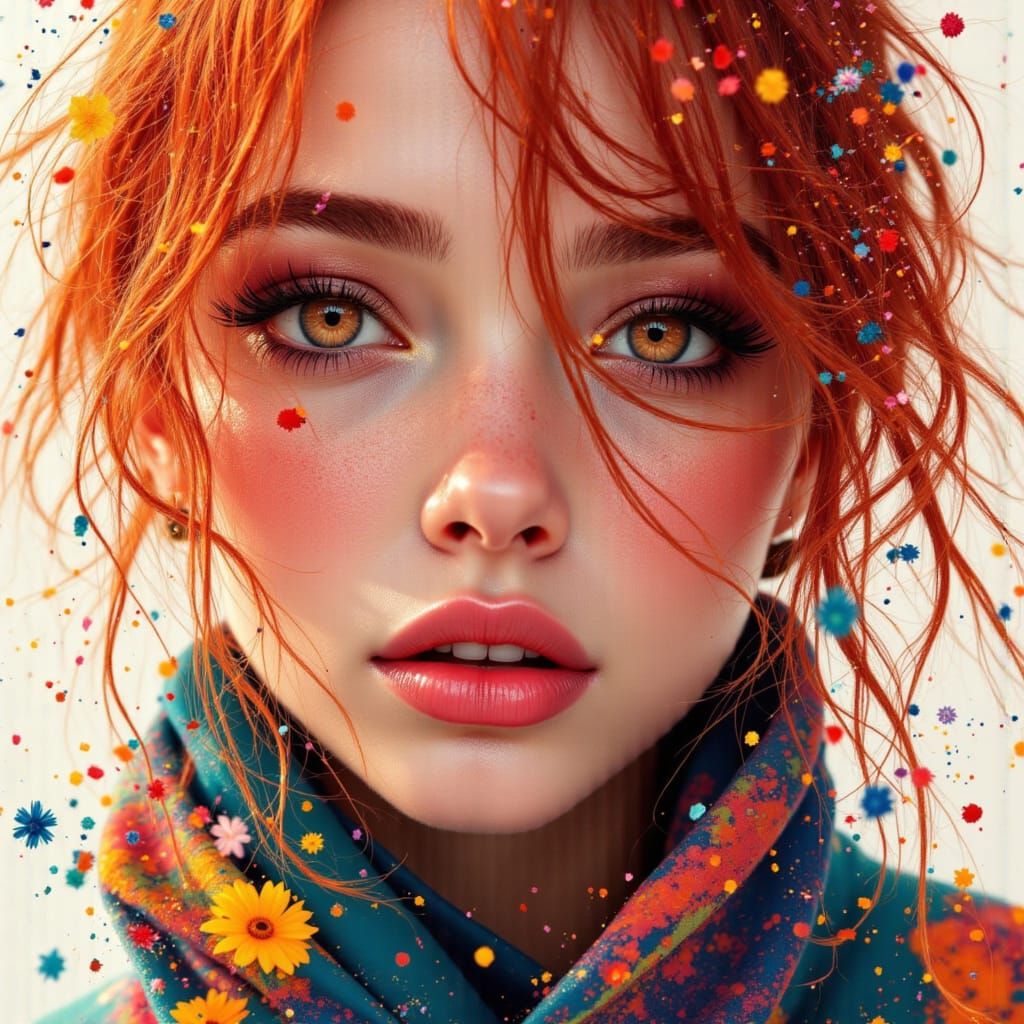 Abstract Portrait in Contemporary Style