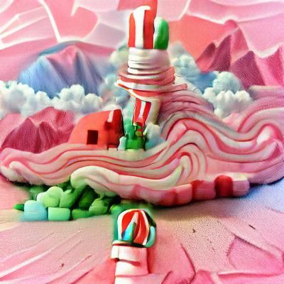 Candy Cane Palace on Bubblegum Mountain