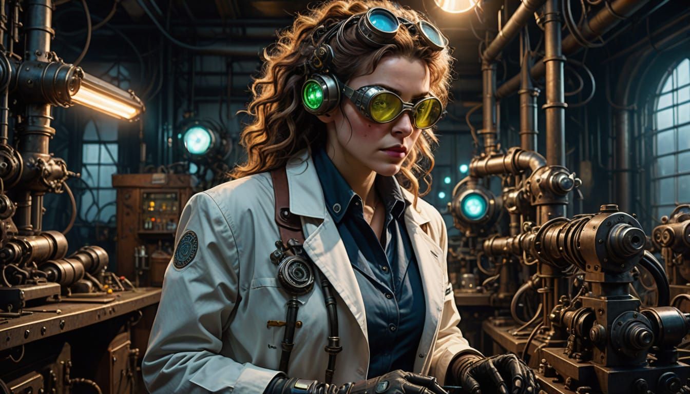 Dieselpunk mad scientist